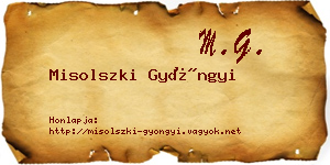 Misolszki Gyöngyi névjegykártya